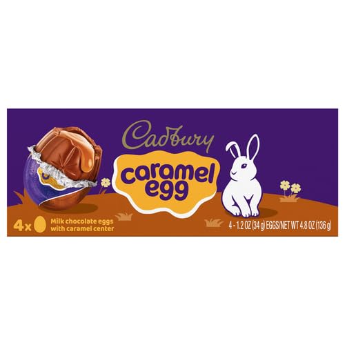 Cadbury Caramel Eggs, 4-count Box, 4.8-Ounce