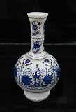 10 Inches Lapis Lazuli Stones Inlay Work Flower Vase for Hotel Decor White Marble Decorative Planter