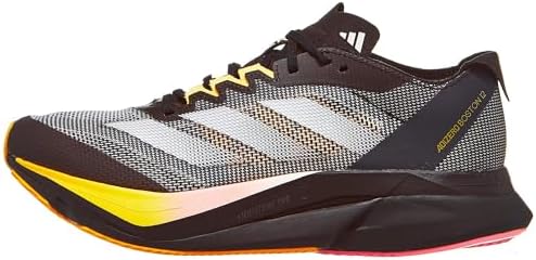 adidas Tênis feminino Adizero Boston 12, Preto/Zero Metálico/Spark