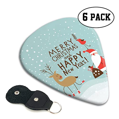 Lot de 6 médiators « Merry Christmas And Happy New Year » pour guitare acoustique, guitare électrique, basse, ukulélé… - Les Beatles, Paul McCartney, John Lennon, RIngo Starr, George Harrison Lot de 6 médiators « Merry Christmas And Happy New Year » pour guitare acoustique, guitare électrique, basse, ukulélé… – Image 3