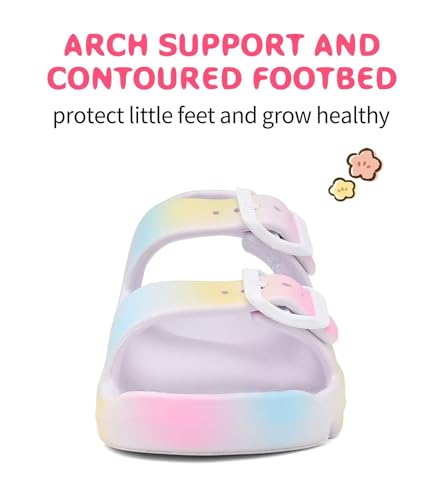 Boys Girls Toddler Little Kid Sandals Buckle Adjustable Water Sandal With Hook Loop Back Strap(Toddler 5-Little Kid 12)2