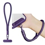 [Lamiishop] スマホストラップ 手首 スマホ ハンドストラップ 金属製ストラップホルダー付き 携帯ストラップ 360°回転 7mm太さナイロンロープ 長さ20cm スマホ スリ対策/落下防止/盗難防止 携帯アクセサリー 鍵/携帯/財布に適用 退職 お礼 ギフト/母の日ギフト/父の日ギフト/男性 女性 誕生日プレゼント ダークパープル