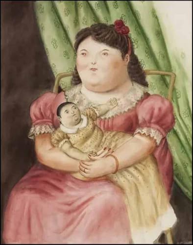 Affiche de Fernando Botero Mère et Fils tableau décoration intérieur