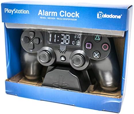 Paladone Playstation Controller Alarm Clock, Officially Licensed Merchandise, Breakdown Plastic, Black