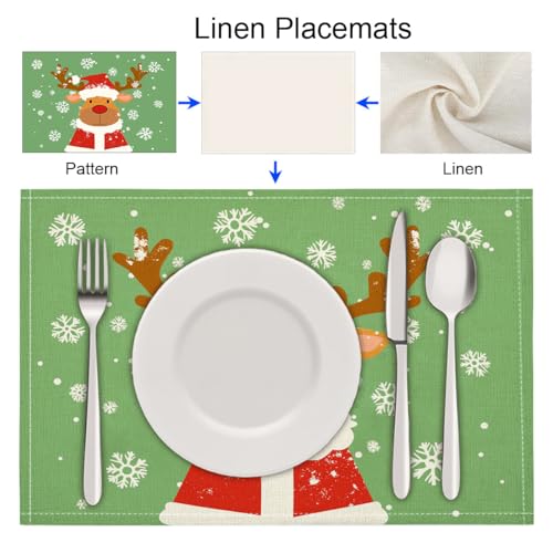 Sets de table Noël lavables grand format 45x30 cm pour protéger votre table avec style