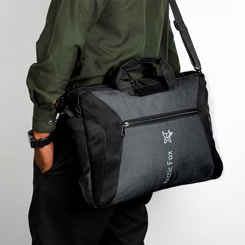 Image of Arctic Fox Rex Laptop Messenger Bag Carry Case 15.6 Inch for Women and Men (Black)