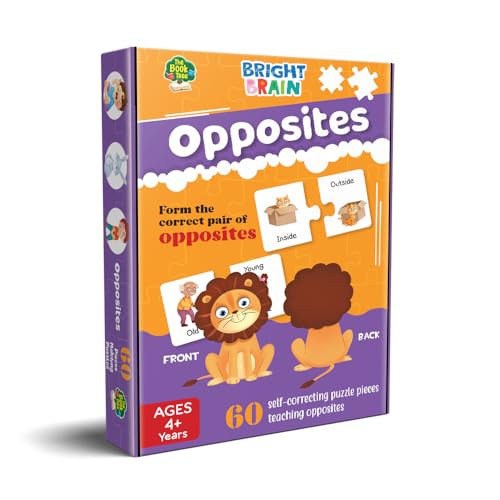 Image of The Book Tree Bright Brain Opposites 60 Piece Jigsaw Puzzle for Preschoolers, Educational Toy for Learning Opposites, Gifts for Kids Ages 3 to 6 by Majestic Book Club