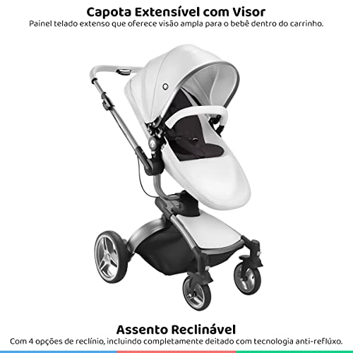 Carrinho Passeio Moisés Candy 0-15kgs Branco Litet BB669