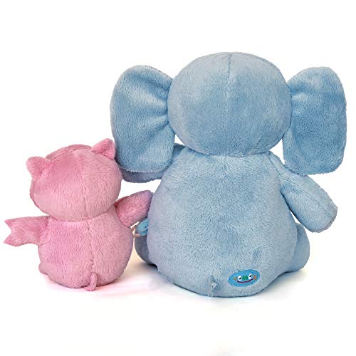 Image of YOTTOY Mo Willems Collection | Pair of Elephant & Piggie Soft Stuffed Animal Plush Toys - 7 inch & 5 inch Sitting