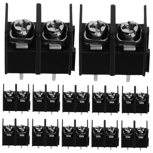 GARVALON 50 Piezas De 2 Conectores De Regleta De Terminales, Bloque De Terminales De 2 Pines, Conectores De Pcb, Bloques De Terminales De Accesorios Eléctricos, Bloque De Terminales De