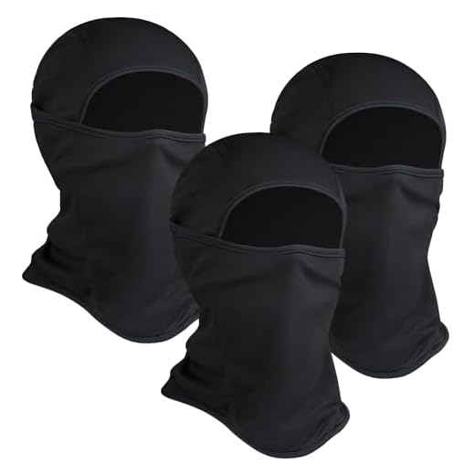 3 Pieces Balaclava Ski Mask -Winter Full Face Mask for Men Women Windproof Weather Outdoors Cover for Men Women Boys Girls Black/Black/Black