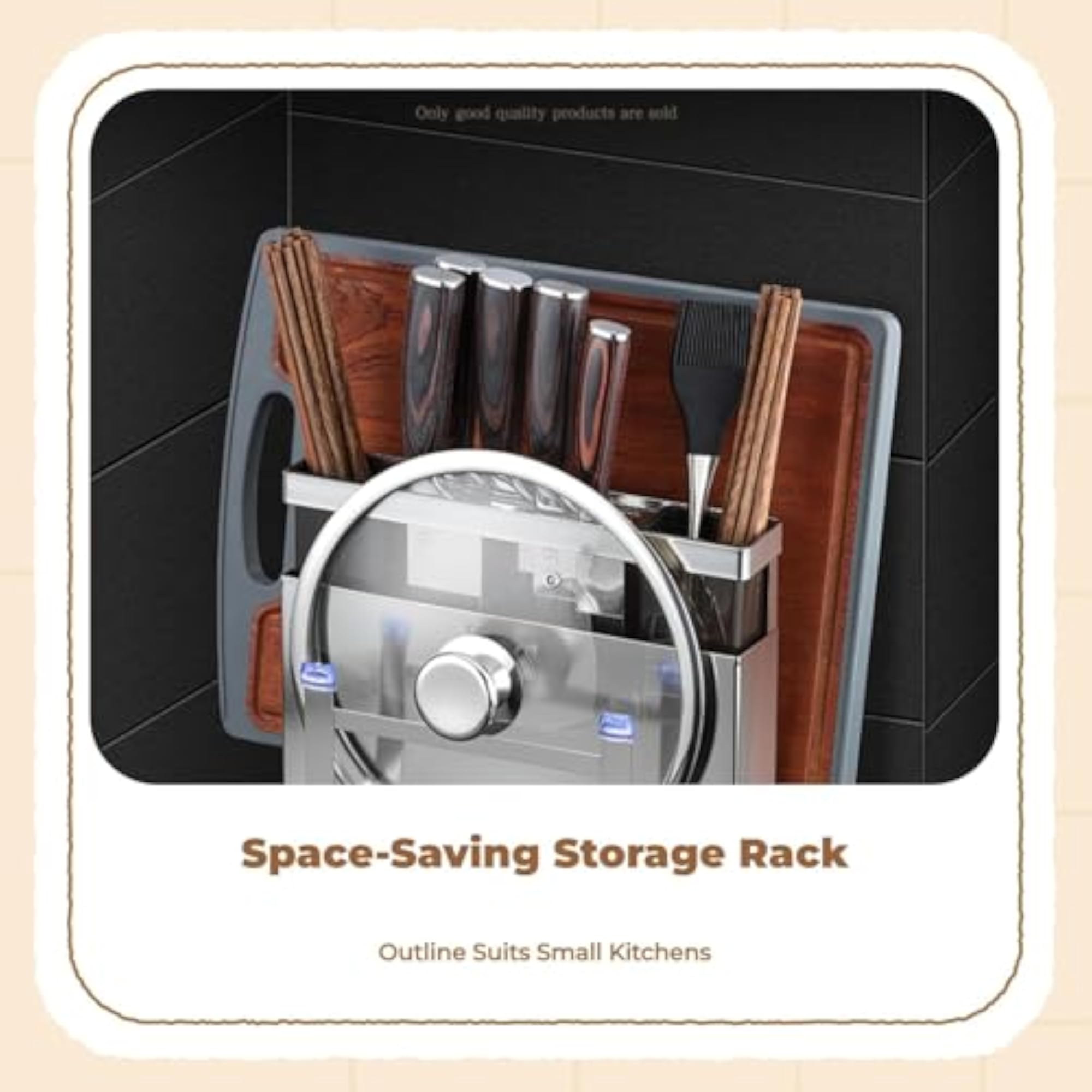 304 Stainless Steel Kitchen Storage Rack Organizer