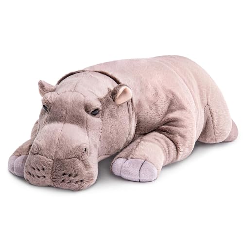 lilizzhoumax Nilpferd XXL Kuscheltier 46cm Weiches Nilpferd Plüschtier Kawaii gewichtetes Plüsch Stofftier Spielzeug Kissen Dekoration Weihnachten Geburtstagsgeschenk für Kinder Babys Mädchen Jungen