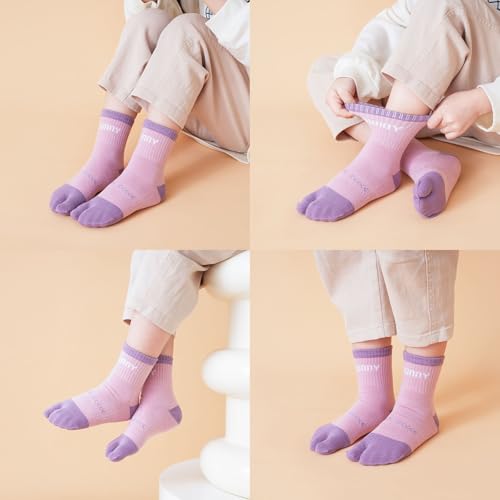 2 pares de meias de algodão com dois dedos divididos Tabi V meias atléticas casuais separadas ensola