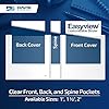 Easyview Premium 2-Inch Binders with Clear-View Covers, 3-Ring Binders for School, Office, or Home, Colored Binder Notebooks, Pack of 4, Round Ring, Classic Colors #5