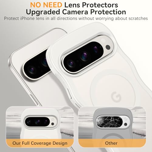 BENTOBEN Magnetic for Google Pixel 10 Pro Case Cute, Curly Wavy Pixel 10Pro Case [Compatible with MagSafe] Anti-Slip Bumper Matte Slim Women Men Boys Phone Cover for Google 10Pro 6.3", Light Grey by BENTOBEN - Used condition - Image 5