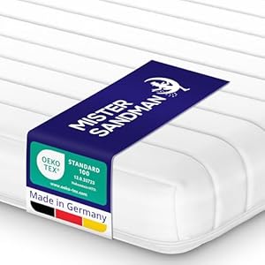 Mister Sandman Ergonomische Kaltschaummatratze 140x200 cm – Härtegrad 3 (H3) – Rollmatratze mit waschbarem Bezug – Atmungsaktiv & punktelastisch – Öko-Tex Zertifiziert – Höhe 11 cm