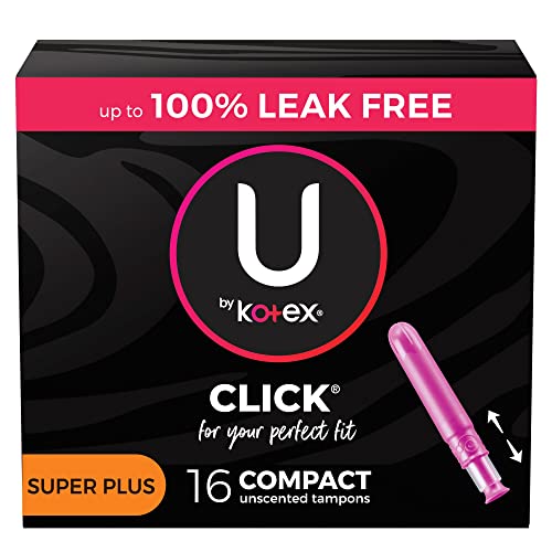 U By Kotex Click Compact Tampons, Super Absorbency, Unscented, 16 Ct (Pack Of 3) #TOP1
