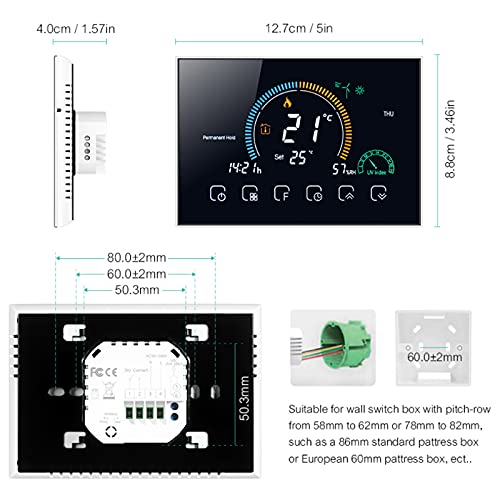 Termostato WiFi Beca BHT-8000GCLW
