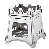 Fabriqué en acier inoxydable de haute qualité pour le camping difficile. Le système d'assemblage unique crée une plate-forme de cuisson stable et distribue la chaleur uniformément.