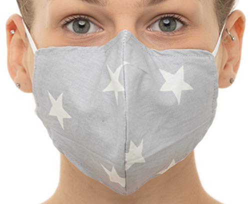 Mundschutz Maske Wiederverwendbar, Hochwertiges Gesichtsmaske Waschbar, Hergestellt in Türkei, Staubschutzmaske für Damen, Herren 100% Baumwolle