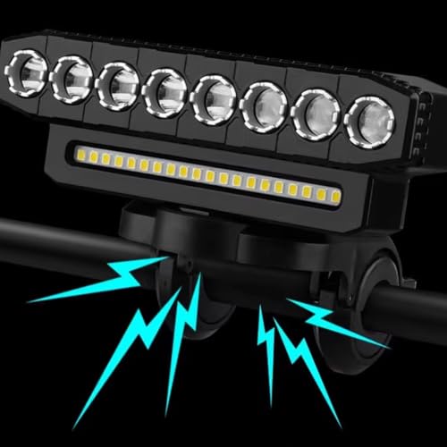 Timbre para bicicleta con bocina súper fuerte y luz frontal de seguridad 3