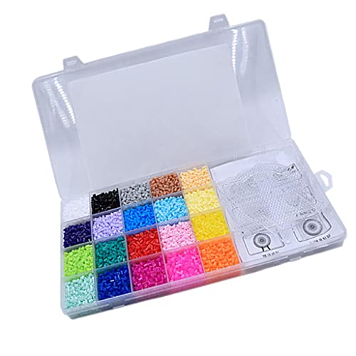 Newmind Hama Beads Toy Kit de artesanato para crianças com pegboards de papel para passar, contas e