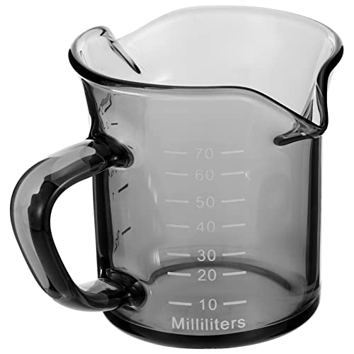 HEMOTON Coups D'espresso Verre A Eau Double de Tasse Expresso Tir en Verre Pitcher à La Poignée Versée de La Poignée de Mousseuse pour Barre de Bar Noir Café Mini-café