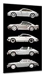 UV- und Lichtbeständig Fine-Art-Manufaktur Porsche 911 Silber Best of Classic Design  Porsche 911 356 Silber Best of  Farbe: schwarz  Rubrik: Porsche + Auto Bilder