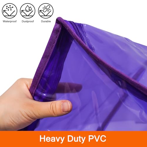 Vieshful 3 Pack Clear Storage Bags Clothes Storage Bags with Zips 40L Transparent Underbed Storage for Clothing Blankets - Image 3