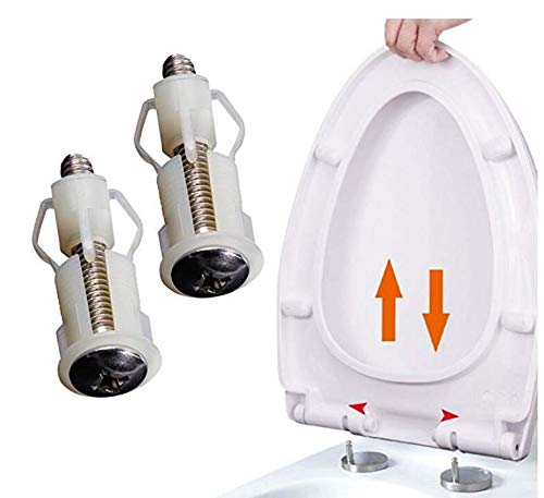 Kissral 2 Stücke Expansionsschraube für WC Sitz Befestigung Schrauben Dübel Set für Toilettensitz Toilettendeckel Ersatzteile WC Befestigungsset Toilettendeckel Befestigung