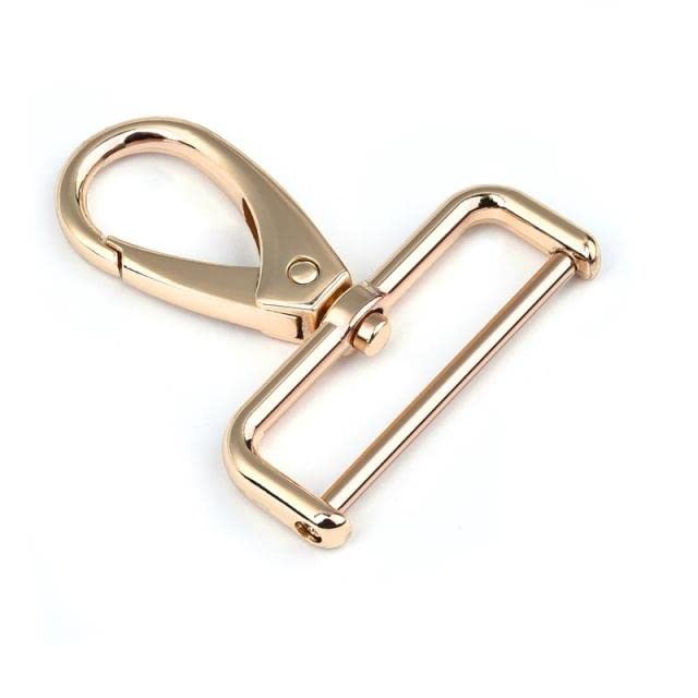 Buckles & Hooks - 1pcs Metal Detachable Snap Hook Trigger Clips Buckles for Leather Strap/Belt Keychain Webbing Pet Leash Hooks 5 Sizes (Light gold 20mm)