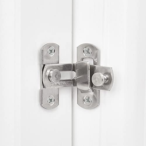 Iniret 4 Packs 90 Degree Flip Barn Door Lock,Protect Privacy-Security Gate Latch,Hook Lock Latch For Barn,Sliding Door Antique Lock Gate Latches Wine Cabinet Closet Door Latches. (Brushed Nickel) #TOP9
