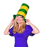 Fun Express Party Hats for Adults - 12 Colorful Striped Felt Stovepipe Hats | Crazy Silly Birthday Party Headwear for Halloween, Carnival & Holiday Events | Premium Tall Top Hat Collection - Image 3