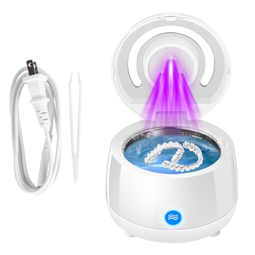 Ultrasonic UV Cleaner Retainer Cleaning Machine?200ML Dental Cleaning Machine for Brite Retainer,Shaver Head,Night Mouth Guard, Aligner for All Dental