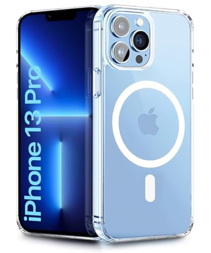 Image of WOW IMAGINE Ultra-Hybrid Back Case Cover for iPhone 13 Pro | Compatible with MagSafe | Drop and Camera Protection | Shock Proof Crystal Clear Mobile Back Case (PC+TPU, Transparent)