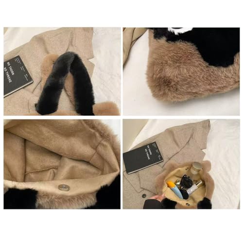 JHTPSLR Cat Y2k Fuzzy Tote Bag for Women Small Winter Furry Shoulder Tote Bag Fluffy Handbag Preppy Cutecore Stuff2