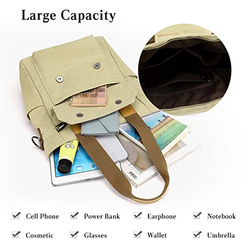 Image of CORIOS Women Handbag Canvas Shoulder Bag Casual Top Handle Bag