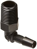 Eldon James L4-4BN Black Nylon Threaded Elbow, 1/4-18 NPT Thread to 1/4