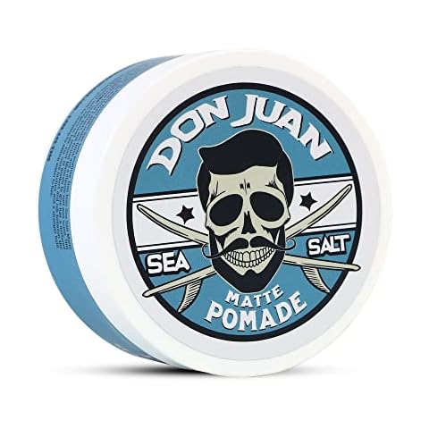 Don Juan Sea Salt Matte Pomade | Water Based | Medium Hold | Matte Finish | Natural Plant Extracts and Ocean Minerals | Surf Wax Scent, 4 oz Cover