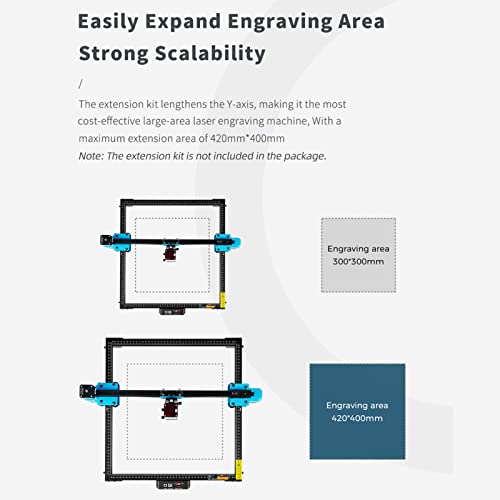 TWOTREES TTS-10 Engraver 10W Engraving hine 300x300mm Work Area Support Offline Engrave APP Control