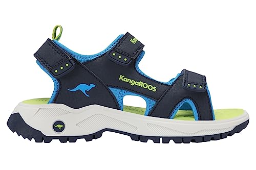 KangaROOS Unisex Kinder K-as Ture Sandale Dk Navy Lime 34 EU