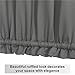 Aquazolax Grey Curtains for Door Window - 54W x 40L Small Blackout Panel Curtain for French Front Door Glass Window, Elegant Privacy and Light Control Curtains for Kitchen - 1 Panel, Grey