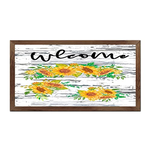 Cadre en bois de palette tournesol, décoration murale haut de gamme