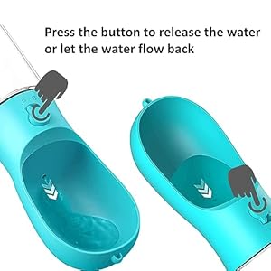 Dog Water Bottle, Leak Proof Portable Pet Water Bottles for Dogs, Puppy Water Dispenser with Drinking Feeder for Travel (19oz New Version)