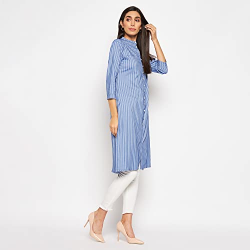 Image of CAMEY Women Striped Cotton Dress