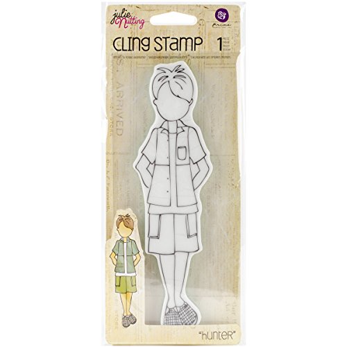 Prima Marketing Julie Nutting Mixed Media Cling Rubber Stamps, Hunter
