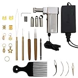Dreadlocks Machine Kit - Electric Instant Portable Dreadlock Maker for Locs, Can Be Directly Used on Head or Braiding Synthetic Hair (3 Replacement Holes)
