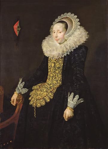 Pintura de lienzo vintage de Catarina Ambos para una decoración señorial