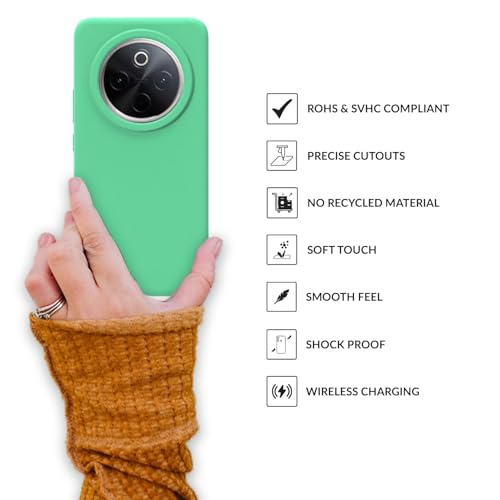 Image of SPRIG Compatible with Vivo T4 Premium SilkTone Back Cover Drop Tested Shock Proof Mobile Case for Men, Women, Boys and Girls with Camera Protection (Pastel Green)